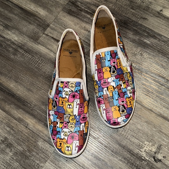Nurse Mates ADELA Dog Cat Animal Slip Resistant Loafers sz 9.5 - Picture 8 of 9